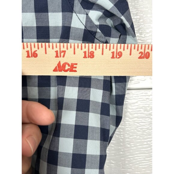 Abercrombie & Fitch Men's Adult Sz Large Blue Plaid Long Sleeve Button Shirt - Picture 6 of 15